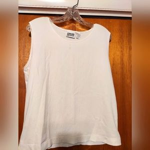 Chicos off-white sleeveless shell - slightly textured fabric.